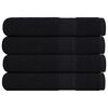 vidaXL Badstuhåndklær 4 stk FROGN svart 80x200 cm 100 % bomull