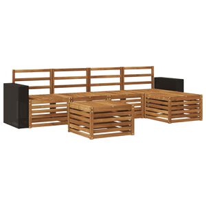 vidaXL Utend&oslash;rs sofa-sett 6 pcs Naturlig