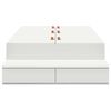 vidaXL Seng med lagring med skuff Hvit 75 cm Konstruert tre