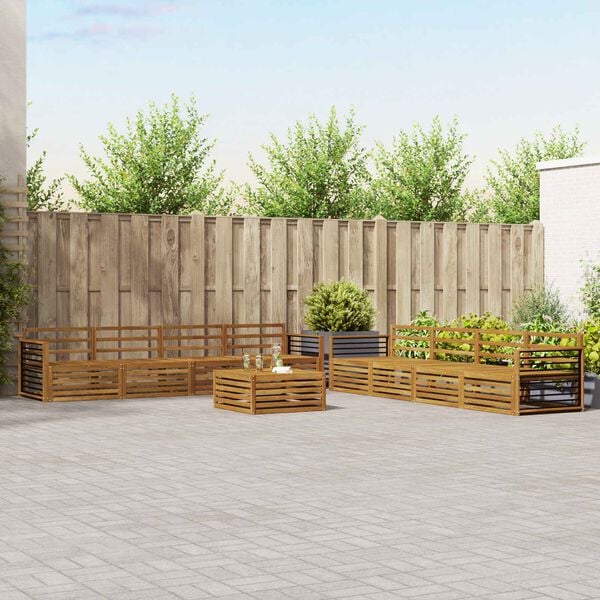 vidaXL Utend&oslash;rs sofa-sett 9 pcs Naturlig