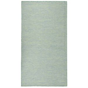 vidaXL Utend&oslash;rs flatvevd teppe 80x150 cm turkis
