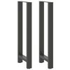 vidaXL Barbordben antrasitt 2 stk 40x(110-111) cm st&aring;l