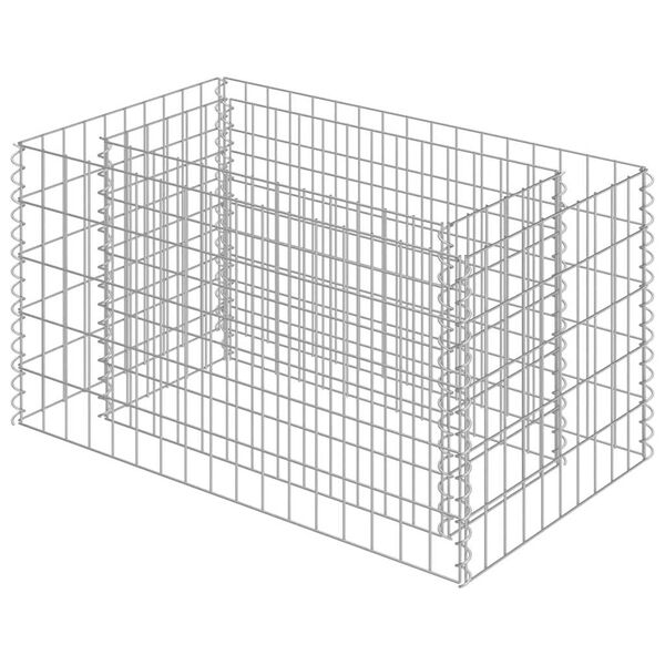 vidaXL Gabion h&oslash;ybed galvanisert st&aring;l 90x50x50 cm