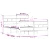 vidaXL Sengeramme i metall uten madrass sonoma eik 140x190 cm