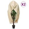 vidaXL Plantefleecetrekk med glidel&aring;s 4 stk 70 g/m&sup2; 3,93x3,5 m