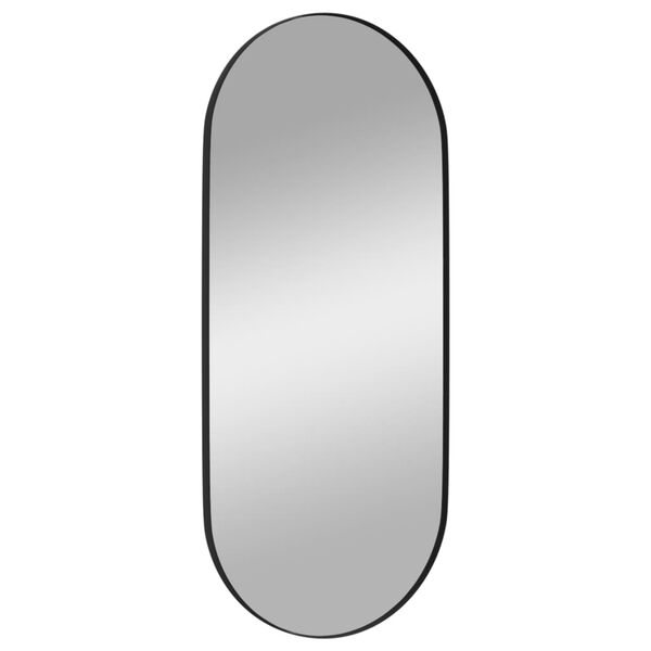 vidaXL Veggmontert speil svart 35x80 cm oval