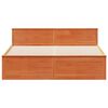 vidaXL Sengeramme uten madrass med hodegavl brun 180x200cm heltre furu