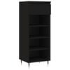 vidaXL Skoskap svart 40x36x105 cm konstruert tre