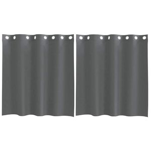 vidaXL Voilegardiner med grommets 2 stk m&oslash;rkegr&aring; 140x140 cm