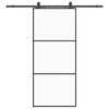vidaXL Skyved&oslash;r med monteringssett svart 90x205 cm ESG-glass