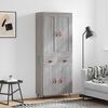 vidaXL Highboard gr&aring; sonoma 69,5x34x180 cm konstruert tre