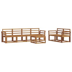 vidaXL Utend&oslash;rs sofa-sett 7 pcs Naturlig
