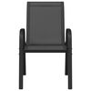 vidaXL Stablebare hagestoler 4 stk svart textilene-stoff