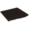 vidaXL Vegghylle m&oslash;rkebrun 60x60x2 cm behandlet heltre eik