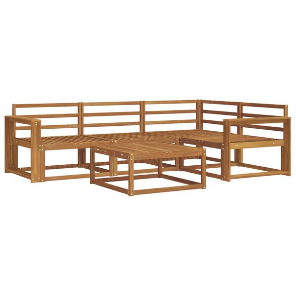 vidaXL Utend&oslash;rs sofa-sett 5 pcs Naturlig Solid akasietre