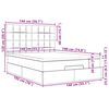 vidaXL Ottoman sengeramme med madrasser m&oslash;rkegr&oslash;nn 140x190cm fl&oslash;yel