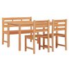 vidaXL Hagespisegruppe 4 deler heltre teak