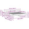 vidaXL Sengestamme med hodegjerde Brun 200 x 200 cm Massiv furu