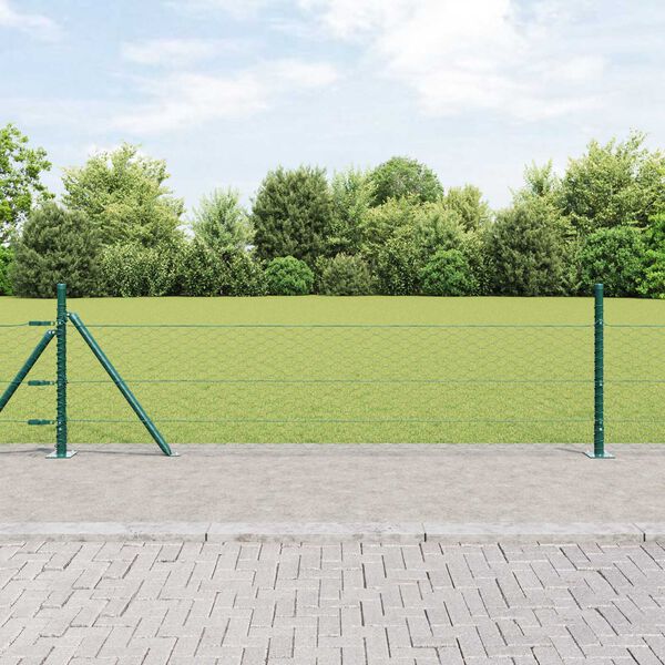 vidaXL Gjerdep&aring;le gr&oslash;nn 50 x 0,4 m (36 mm nett) St&aring;l og PVC