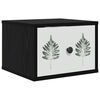 vidaXL Vegghengt nattbord HANAU Svart eik 36 x 33 x 25 cm