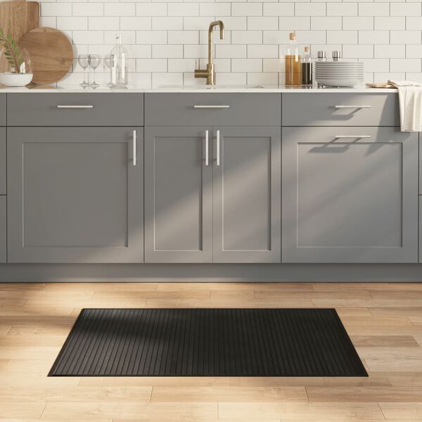 vidaXL Teppe rektangul&aelig;rt svart 60x100 cm bambus