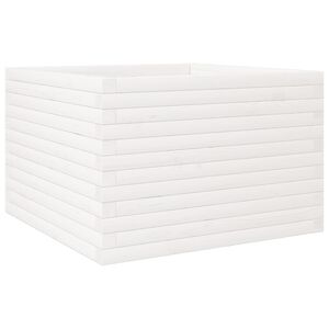 vidaXL Plantekasse hvit 70x70x46 cm heltre furu