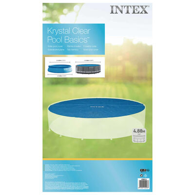 Intex Soldrevet bassengtrekk blå 470 cm polyetylen