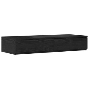 vidaXL Sengeskuffer Svart Eik 100 x 36,5 x 16,5 cm Konstruert tre