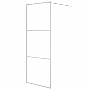 vidaXL Dusjvegg s&oslash;lv 80x195 cm klart ESG-glass