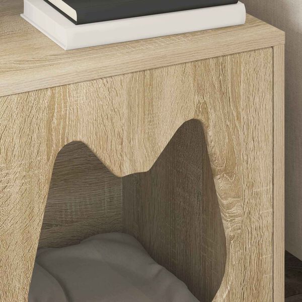 vidaXL Katt Hus Sonoma 42,5 x 40 x 53,5 cm Konstruert tre