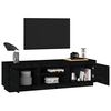 vidaXL TV-benk svart 140x35x40 cm heltre furu