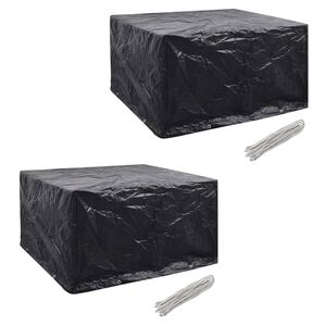 vidaXL Hagem&oslash;beltrekk 2stk 6 personer polyrotting 8 maljer 172x113cm