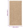 vidaXL Teppe ZIZUR beige 80x250 cm jute-utseende innend&oslash;rs og utend&oslash;rs