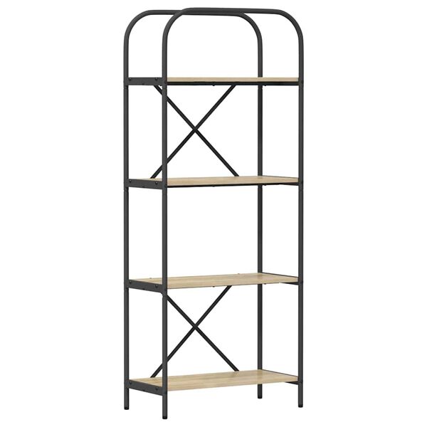 vidaXL Bokhylle Sonoma eik 60 x 30 x 146 cm Konstruert tre