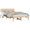 vidaXL Sengestamme med hodegjerde Naturlig 135 x 190 cm Massiv furu