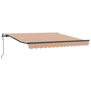 vidaXL Uttrekkbar markise Flerfarget 300 x 250 cm Stoff og Aluminium