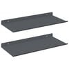 vidaXL Flytende hylle 2 stk. Antrasitt 40 x 18 x 2,5 cm St&aring;l