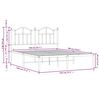 vidaXL Sengeramme i metall med hodegavl hvit 140x190 cm