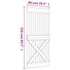 vidaXL Skyvedør med monteringstilbehør 90x210 cm heltre furu