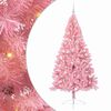vidaXL Kunstig Forh&aring;ndsopplyst Juletre med 300 LED Rosa 240 cm PVC