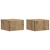 vidaXL Vegghengt Sidebord 2 stk. Artisan eik 34,5 x 33 x 20 cm