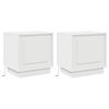 vidaXL Nattbordskap 2 stk. Hvit 44 x 34,5 x 45 cm Konstruert tre