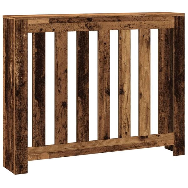 vidaXL Radiatordeksel gammelt tre 104x20x82 cm konstruert tre