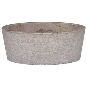 vidaXL Vask &Oslash;40x15 cm marmor gr&aring;