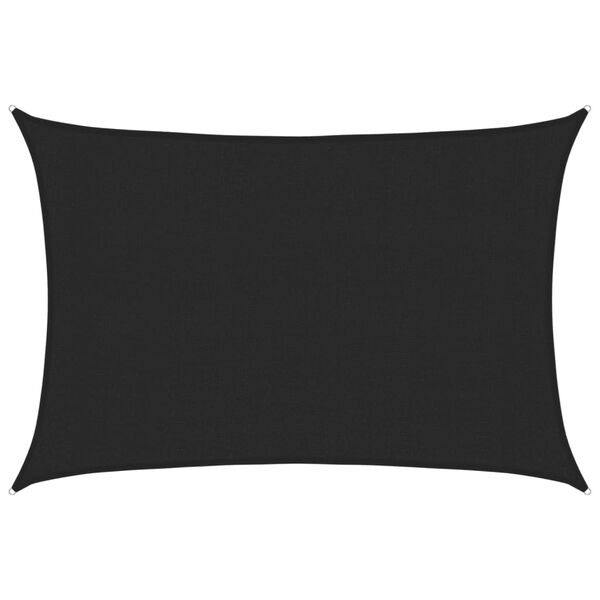 vidaXL Solseil 160 g/m&sup2; svart 3x4 m HDPE