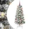vidaXL Kunstig sammensatt juletre 150 LED-lys Gr&oslash;nn og hvit 150 cm
