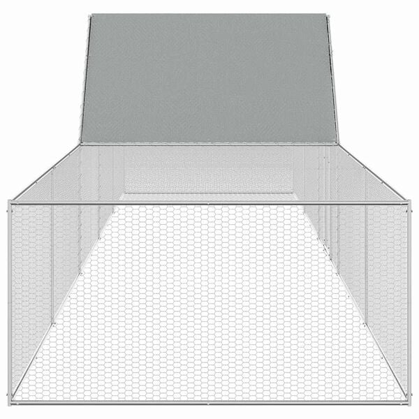 vidaXL Hønsehus 10x2x2 m galvanisert stål