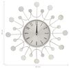 vidaXL Veggklokke sølv 40 cm metall