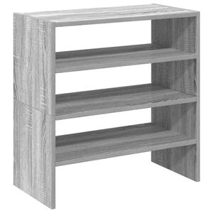 vidaXL Skostativer 2 stk stablebar gr&aring; sonoma 60x30x30,5 cm