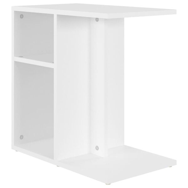 vidaXL Sidebord hvit 50x30x50 cm konstruert tre